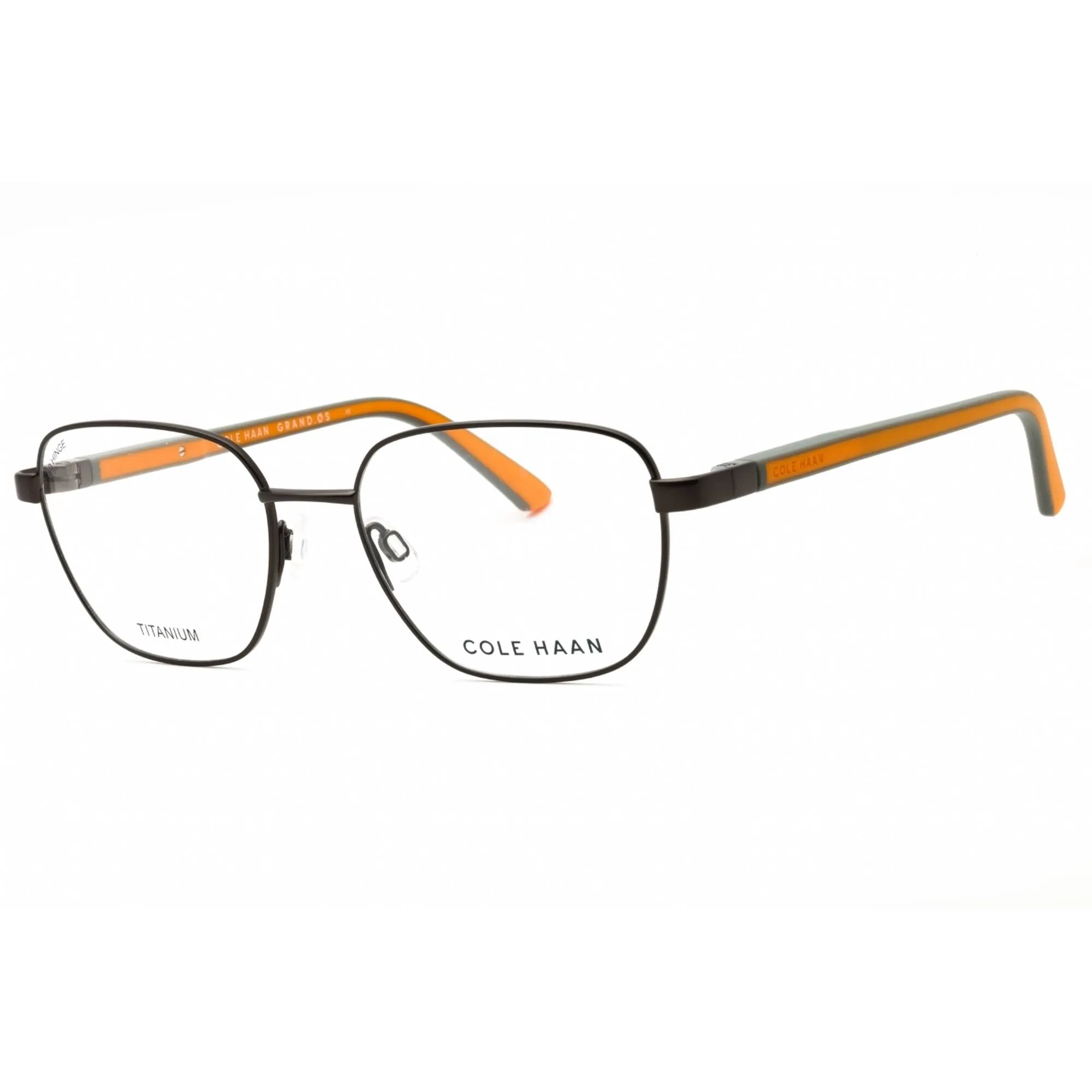 Cole Haan Men's Eyeglasses - Gunmetal Metal Square Full Rim Frame | CH4041 033