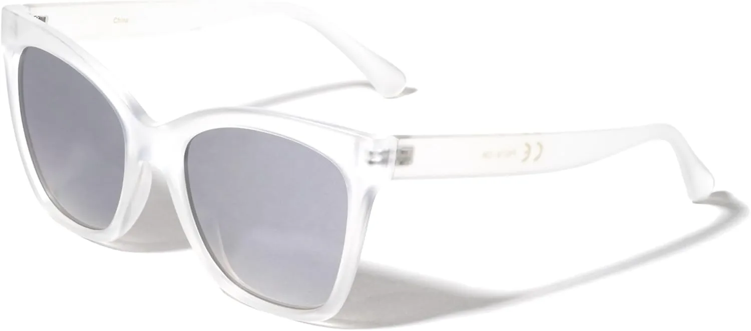 Color Mirror Crystal Classic Frame Cat Eye Sunglasses