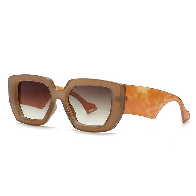 Colorful Square Sunglasses Women Men UV400 Travel Shades