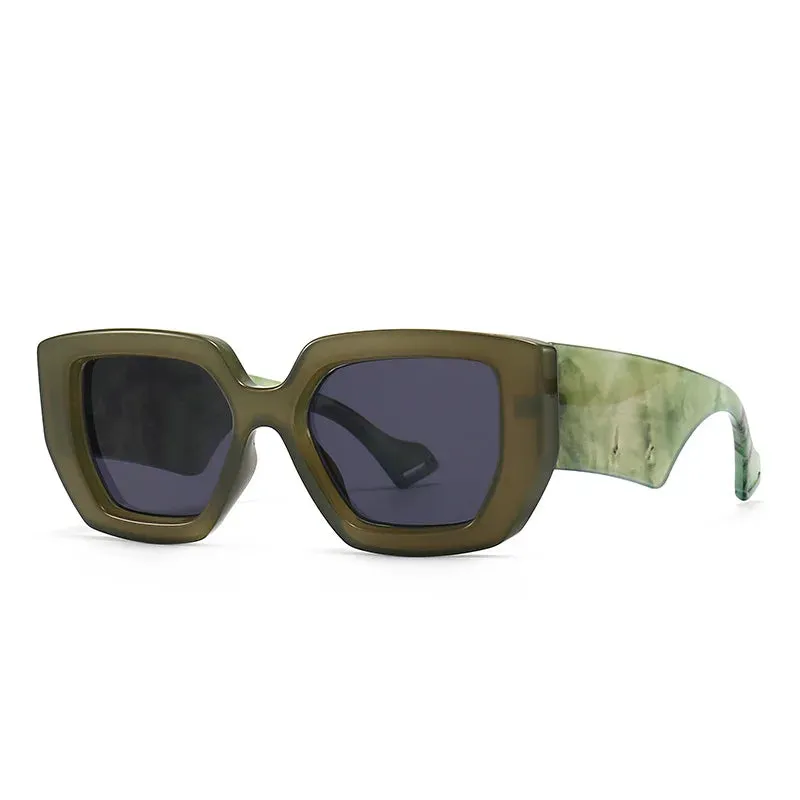 Colorful Square Sunglasses Women Men UV400 Travel Shades
