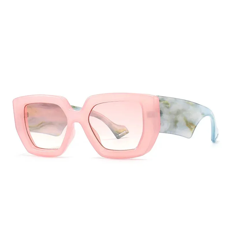 Colorful Square Sunglasses Women Men UV400 Travel Shades