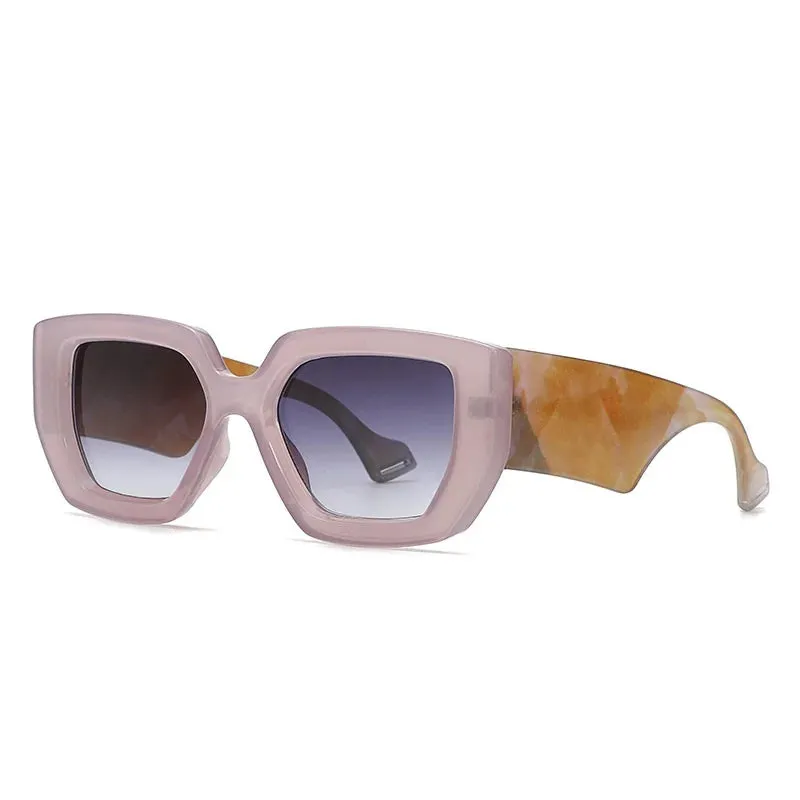 Colorful Square Sunglasses Women Men UV400 Travel Shades