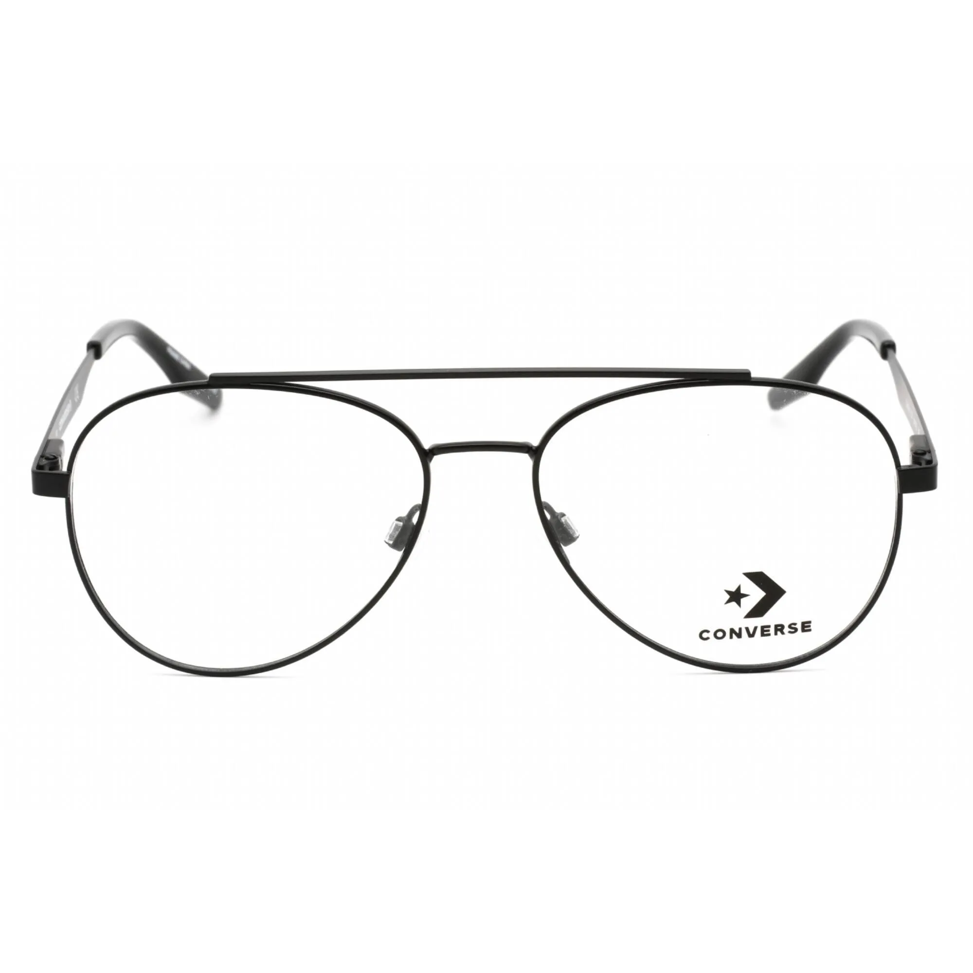 Converse Unisex Eyeglasses - Full Rim Matte Black Aviator Metal Frame | CV1011 001