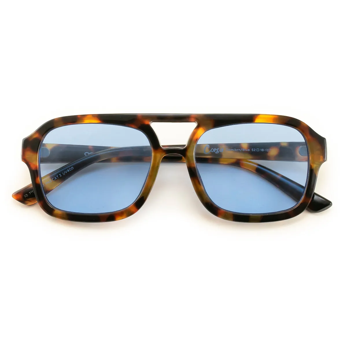 Corsa - Demi Brown - Blue Retro Lens