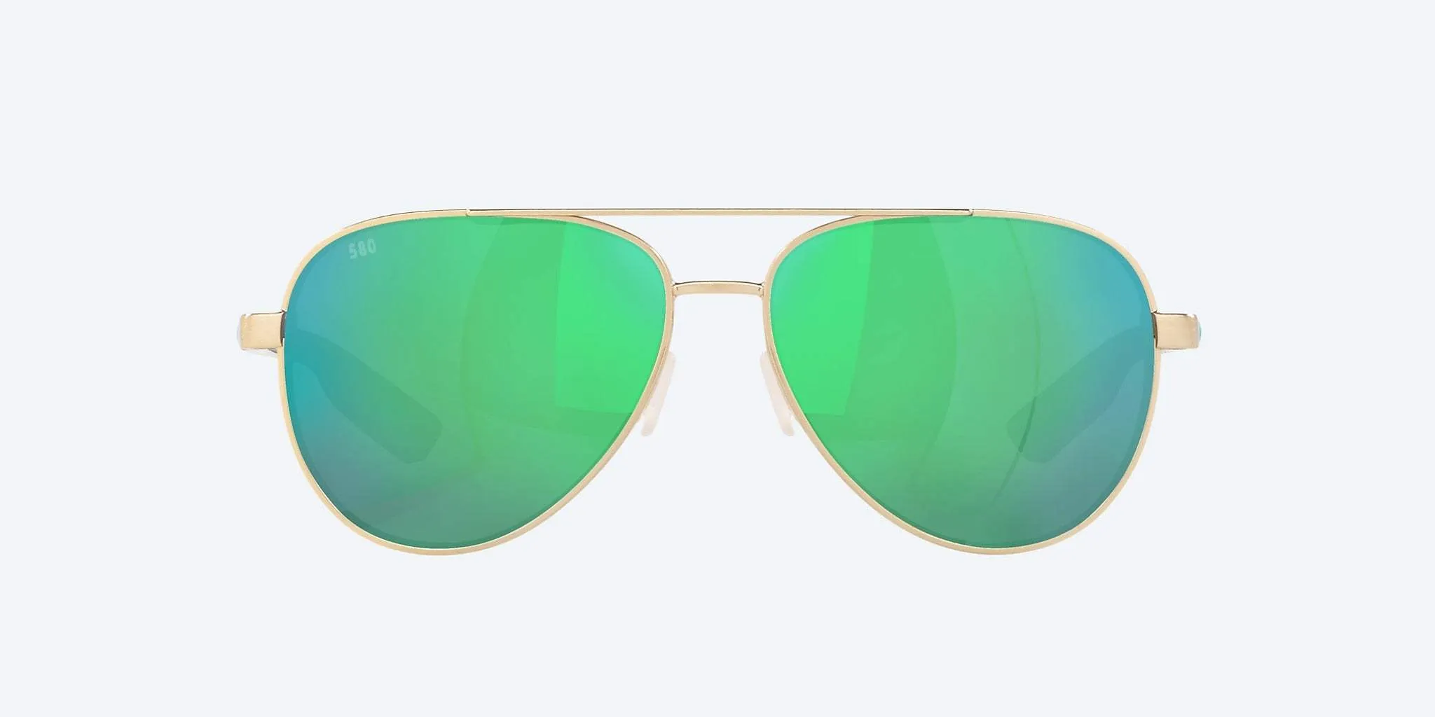 Costa Peli Brushed Gold Sunglasses – Green Mirror 580G Lenses for Luxurious Style and Superior UV Protection