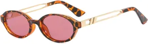 COTIA Fashion Oval Sunglasses for Women Men Vintage Punk Round Metal Frame Sun Glasses Retro Shades Eyewear