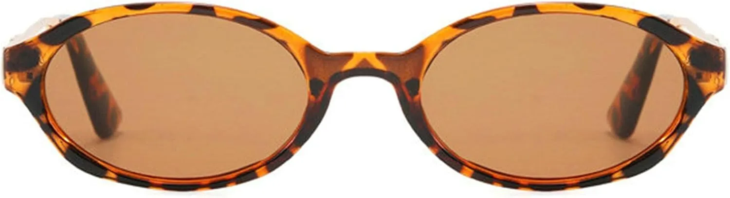 COTIA Fashion Oval Sunglasses for Women Men Vintage Punk Round Metal Frame Sun Glasses Retro Shades Eyewear