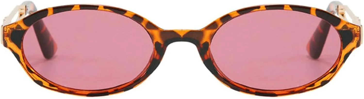 COTIA Fashion Oval Sunglasses for Women Men Vintage Punk Round Metal Frame Sun Glasses Retro Shades Eyewear