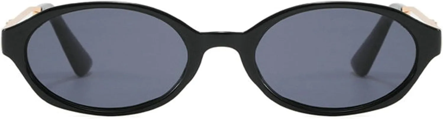 COTIA Fashion Oval Sunglasses for Women Men Vintage Punk Round Metal Frame Sun Glasses Retro Shades Eyewear