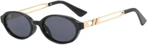 COTIA Fashion Oval Sunglasses for Women Men Vintage Punk Round Metal Frame Sun Glasses Retro Shades Eyewear