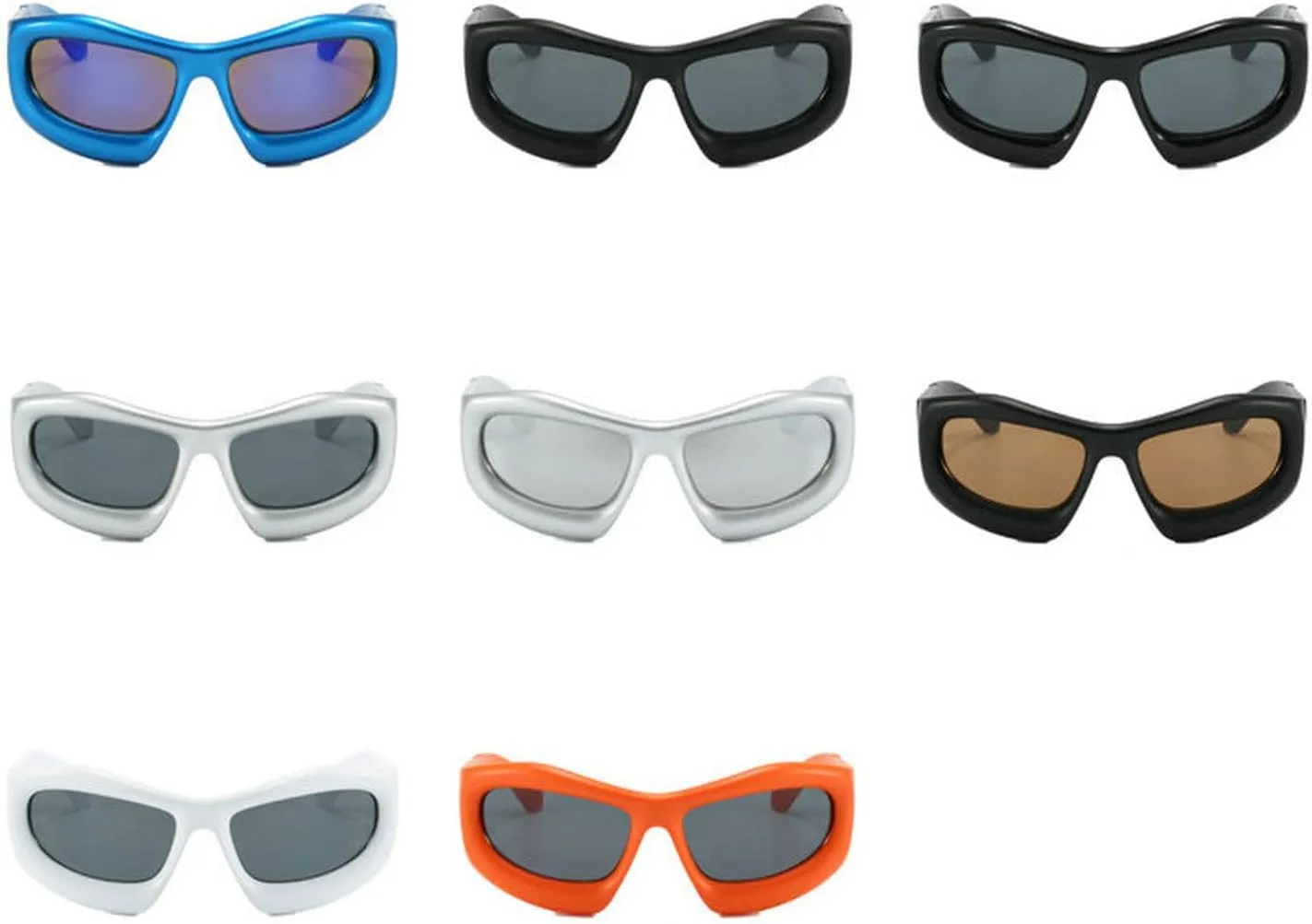 COTIA Fashion Square Sunglasses for Men Women Punk Cat Eye Sun Glasses Sports Cycling Y2k Cool Goggles Eyewear W35