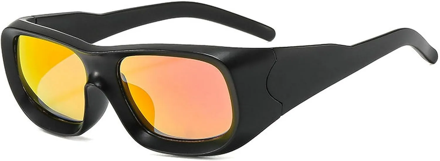 COTIA Square Sunglasses for Men Women Y2K Personality Fashion Punk Futuristic Sports Style Sun Glasses Eyewear W37