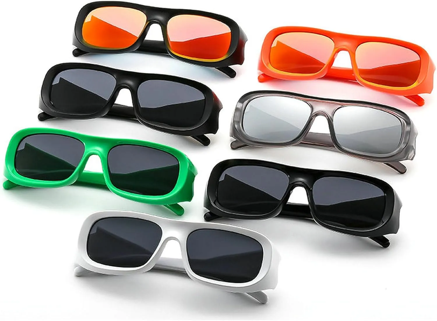 COTIA Square Sunglasses for Men Women Y2K Personality Fashion Punk Futuristic Sports Style Sun Glasses Eyewear W37