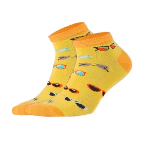 Cotton, Colourful, Sunglass Themed Ankle Socks