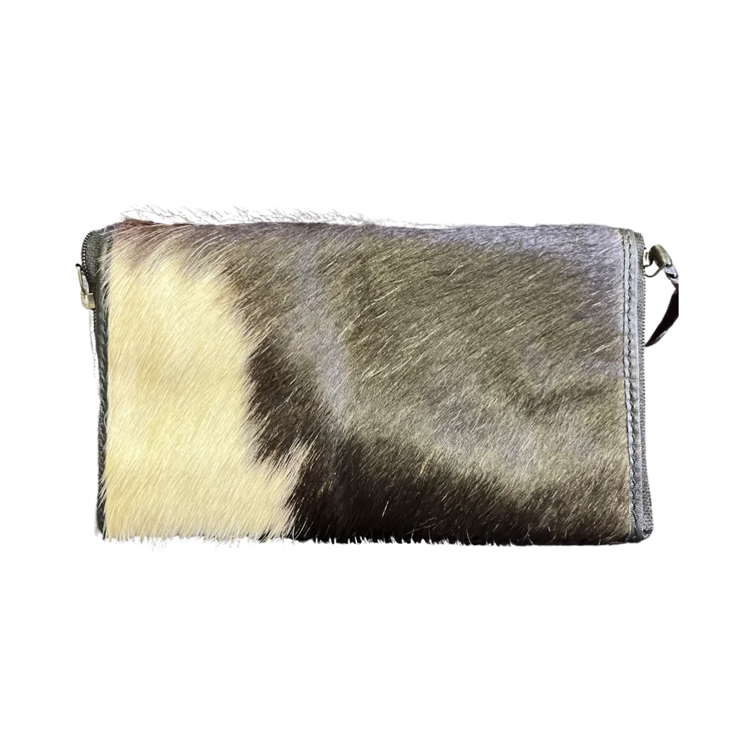 Cowhide Double Spectacle Case - Black - SPEC03