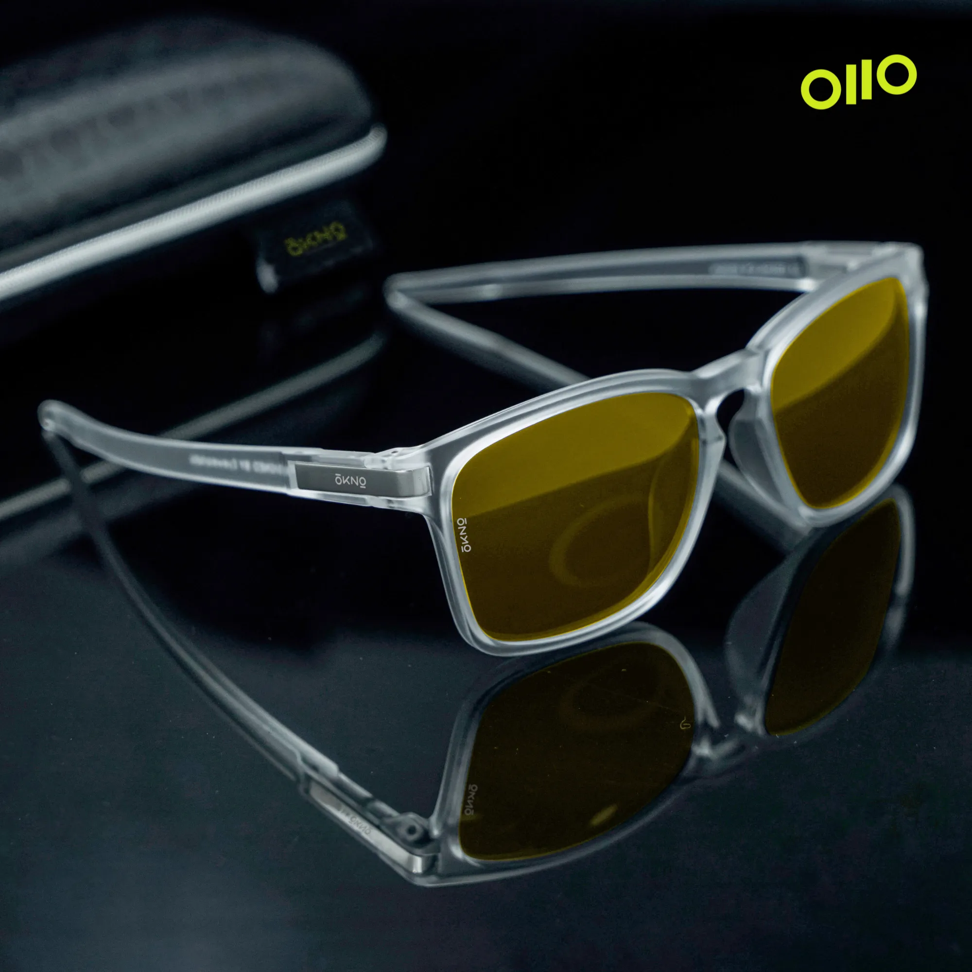 Crystal White Night Vision Yellow Power Sunglasses
