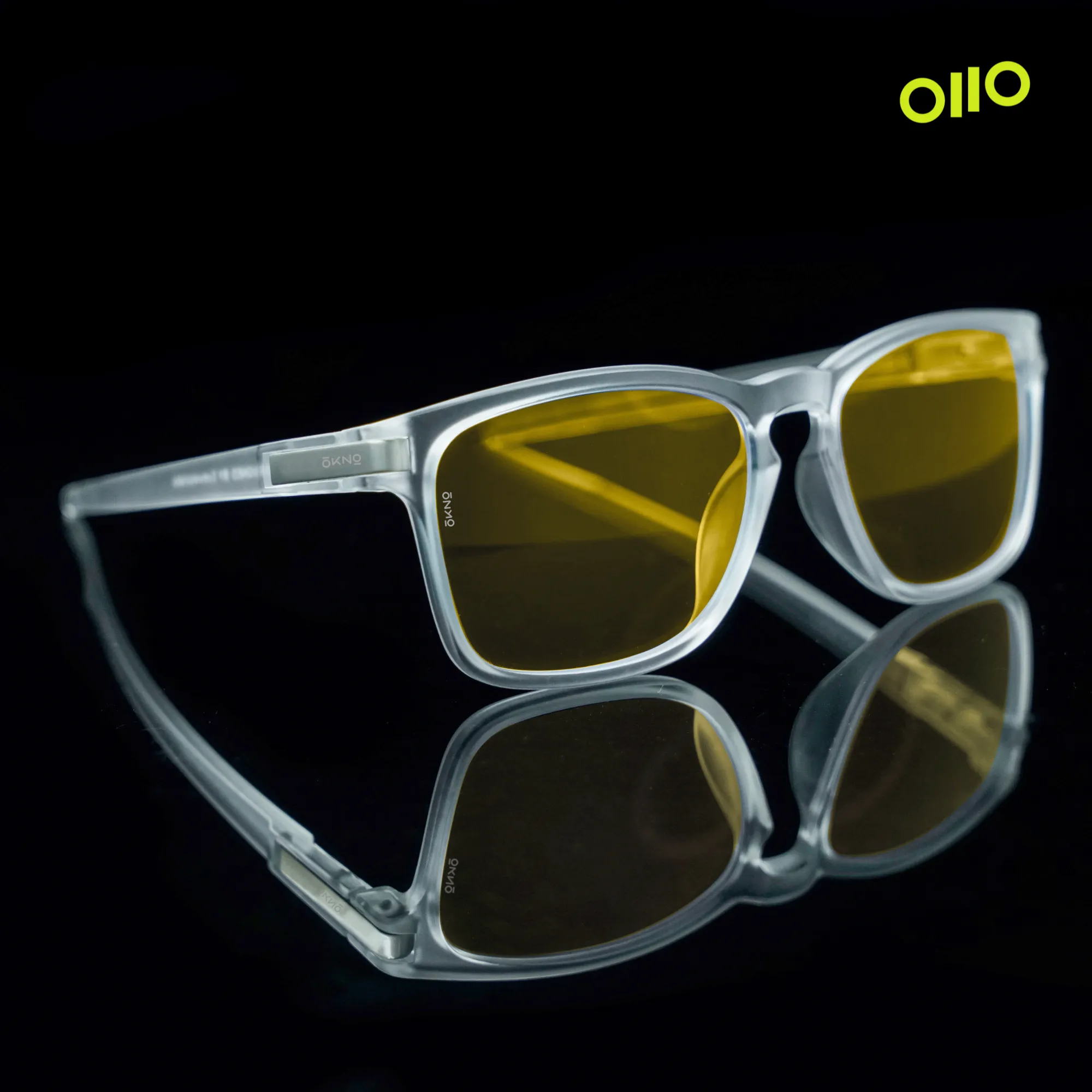 Crystal White Night Vision Yellow Power Sunglasses