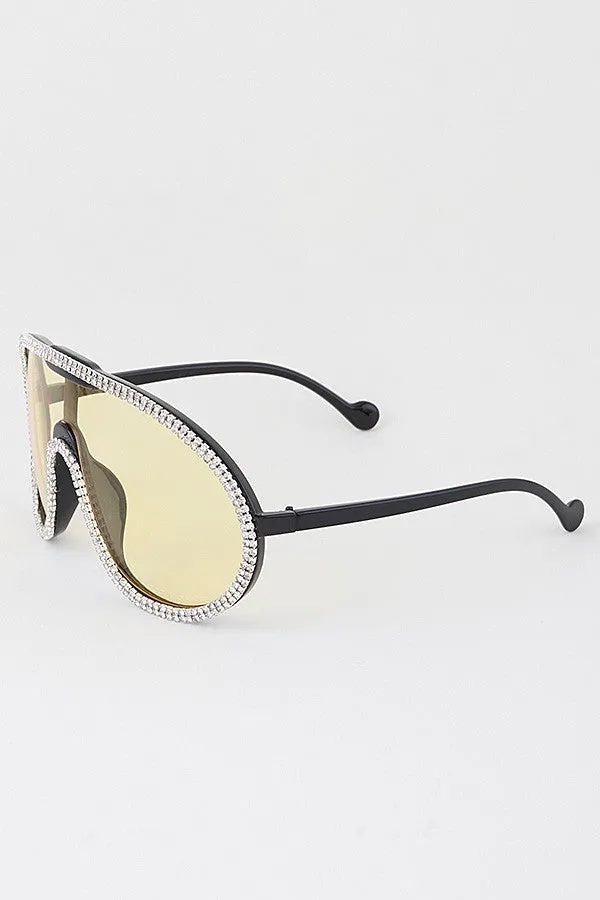Cute in Chrome Rhinestone Sunglasses (options)