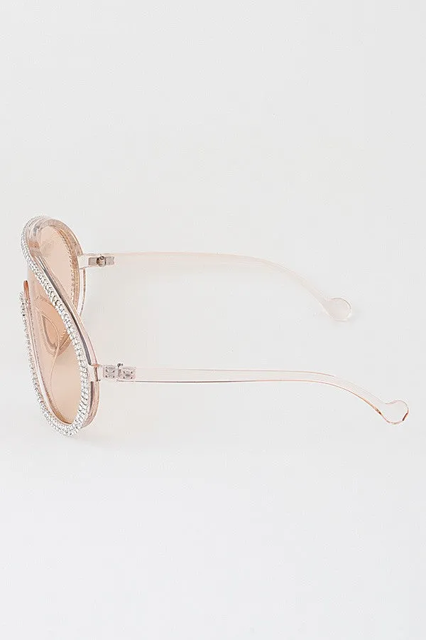 Cute in Chrome Rhinestone Sunglasses (options)