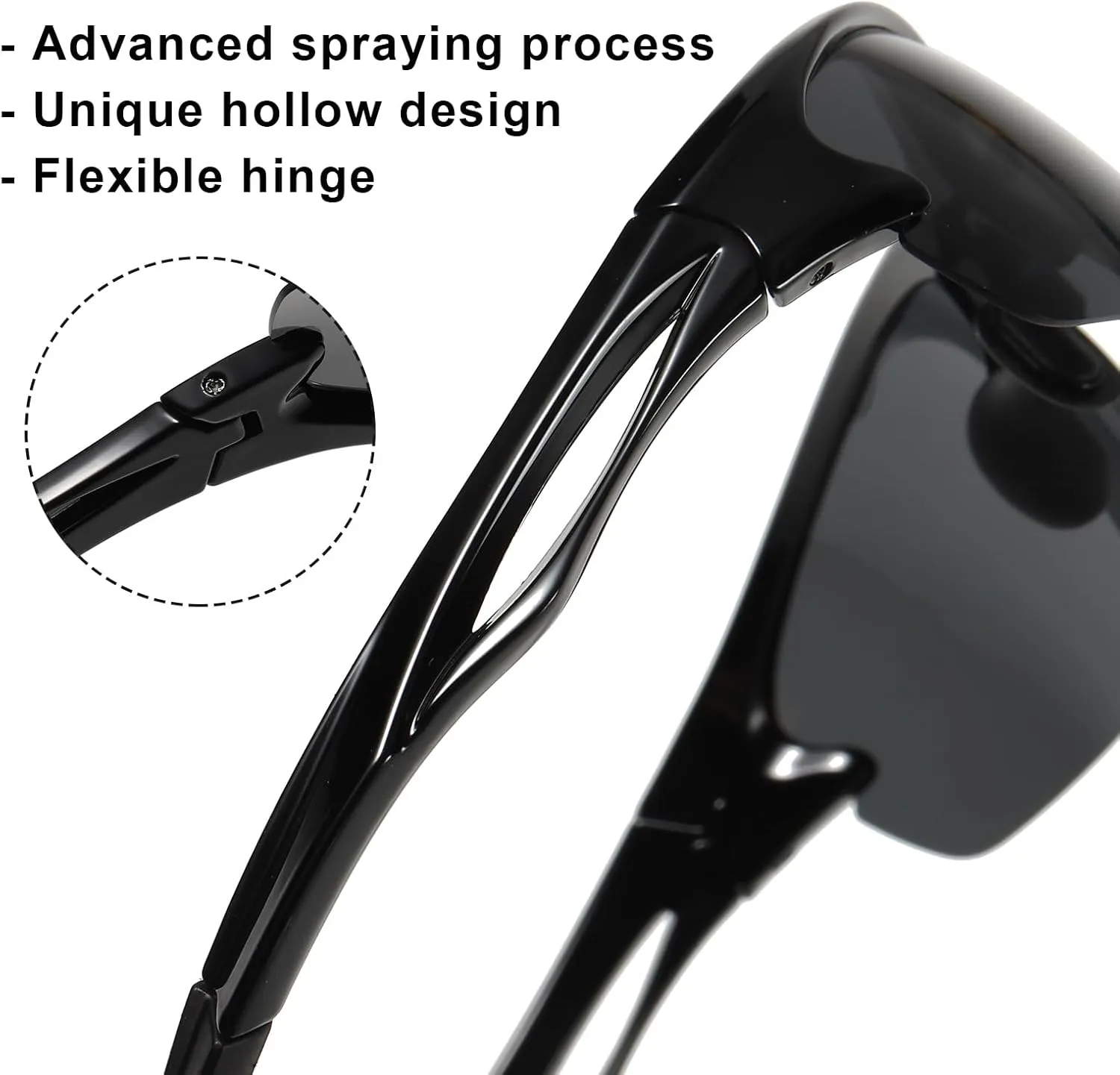 Cycling Sun Glasses Polarized Sports Sunglasses for Men,Wrap Around UV400 Protection for Fishing Driving