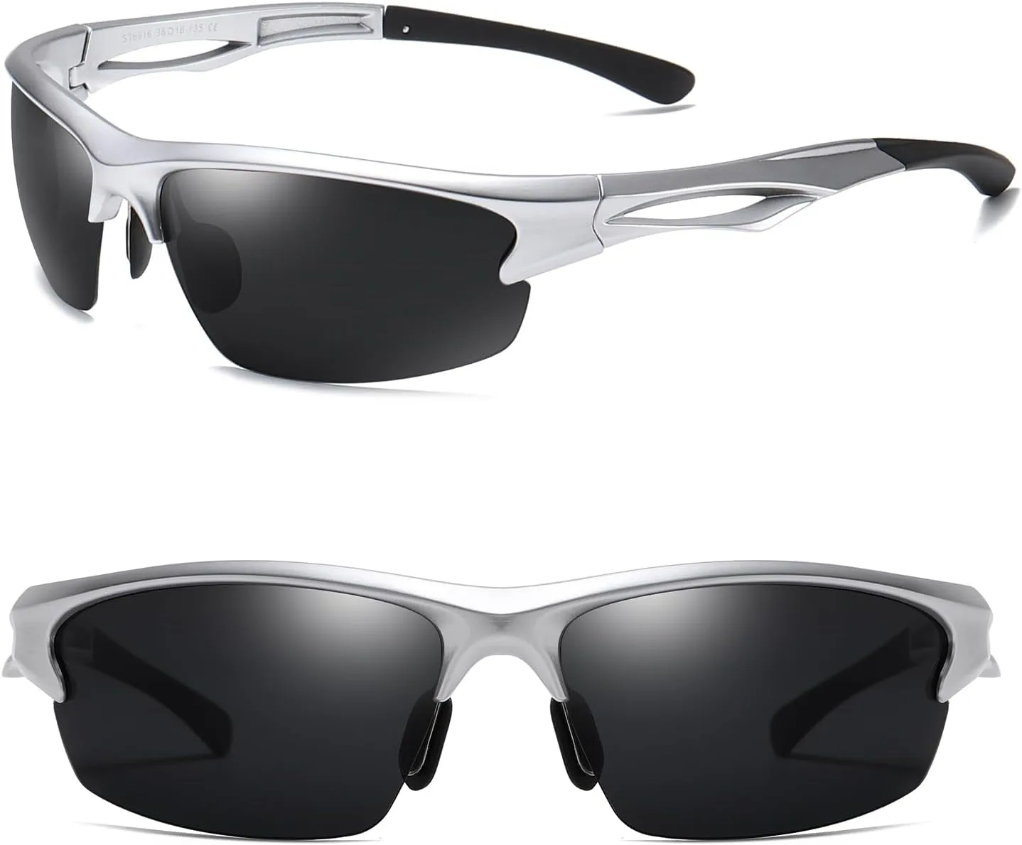 Cycling Sun Glasses Polarized Sports Sunglasses for Men,Wrap Around UV400 Protection for Fishing Driving