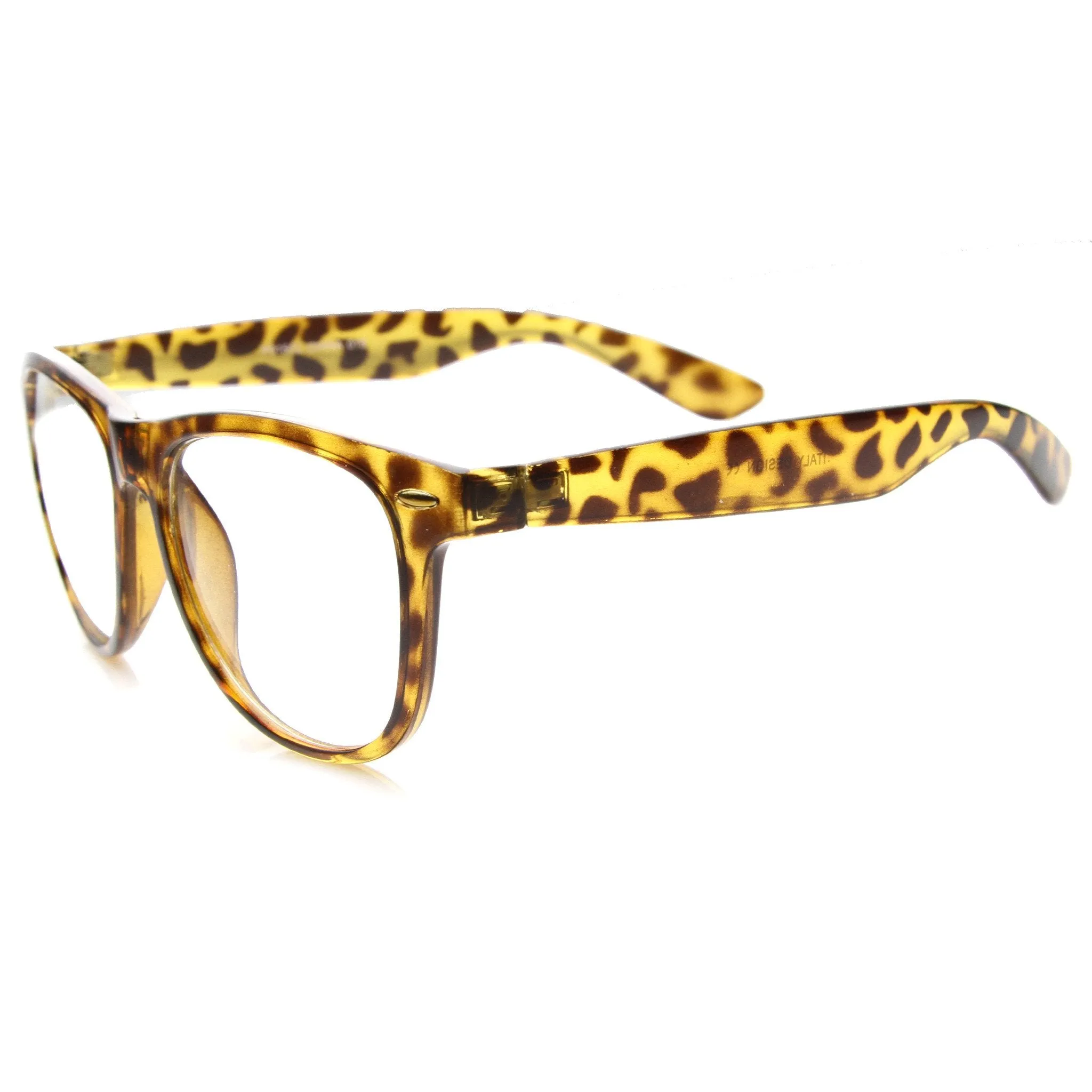 Dapper Horned Rim Large RX Clear Lens Glasses 9993