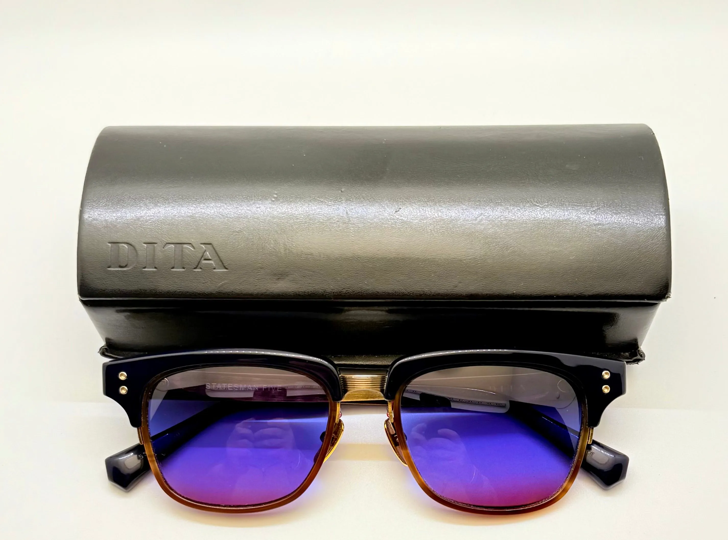 DITA Statesman Five with Custom Tri-Gradient Grey/Blue/Brown Berko’s Designs Lenses - ONE OF A KIND