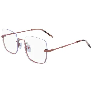 DKNY Women's Eyeglasses - Mauve Square Rimless Metal Frame | DKNY DK1001 608