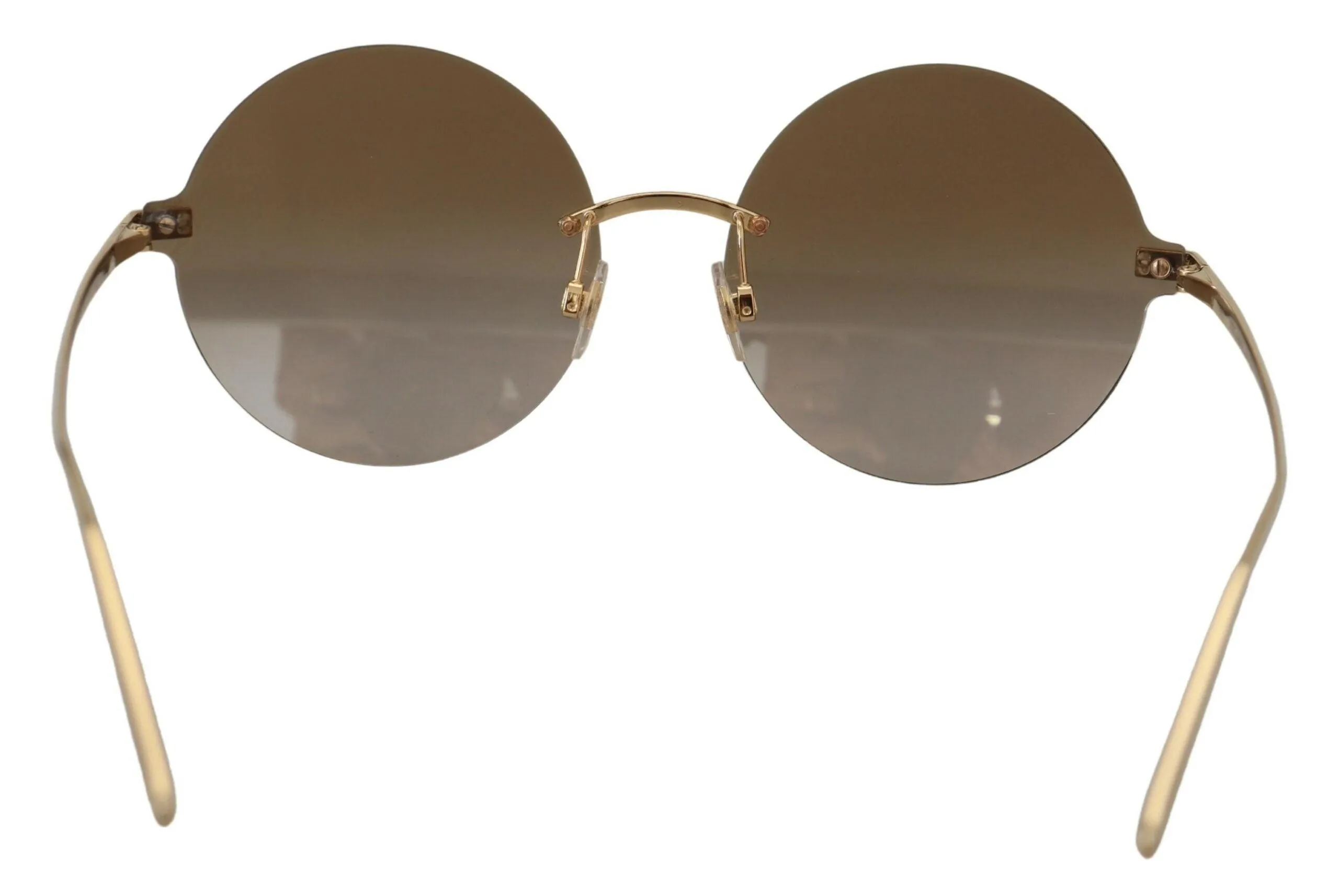 Dolce & Gabbana Gold DG2228 Women Round Gradient Lenses Sunglasses
