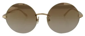Dolce & Gabbana Gold DG2228 Women Round Gradient Lenses Sunglasses