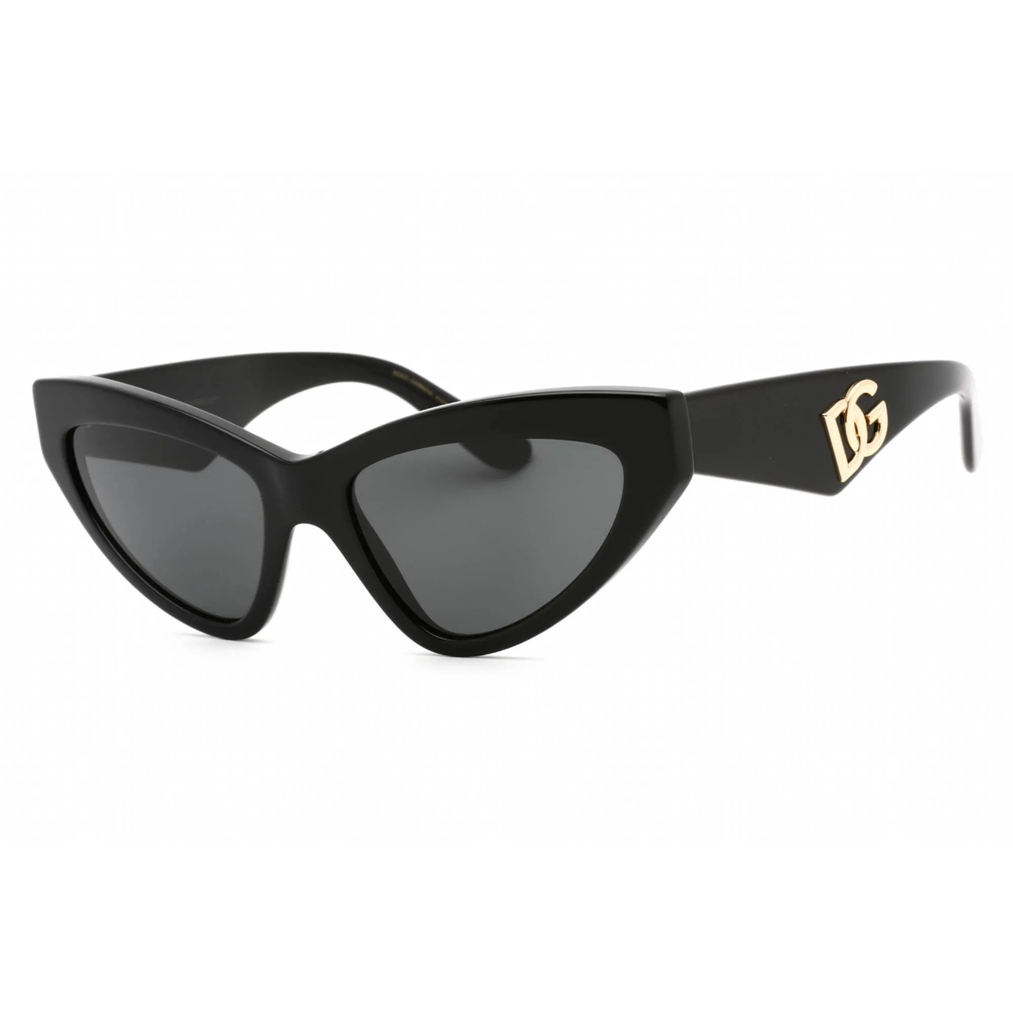 Dolce & Gabbana Women's Sunglasses - Black Cat Eye Frame Grey Lens | 0DG4439 501/87