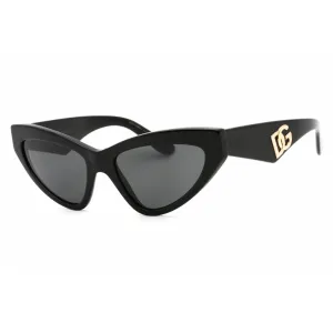 Dolce & Gabbana Women's Sunglasses - Black Cat Eye Frame Grey Lens | 0DG4439 501/87
