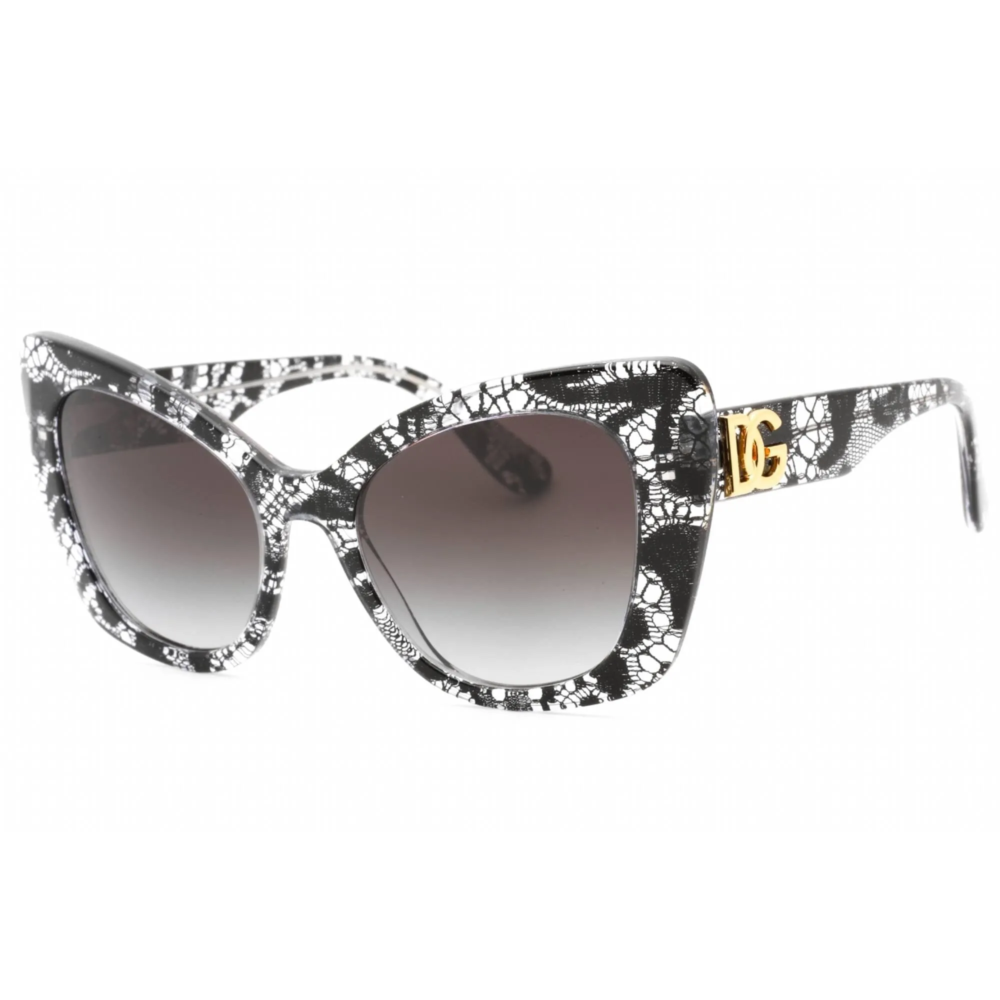 Dolce & Gabbana Women's Sunglasses - Pattern Black Lace Cat Eye Frame | 0Dg4405 32878G