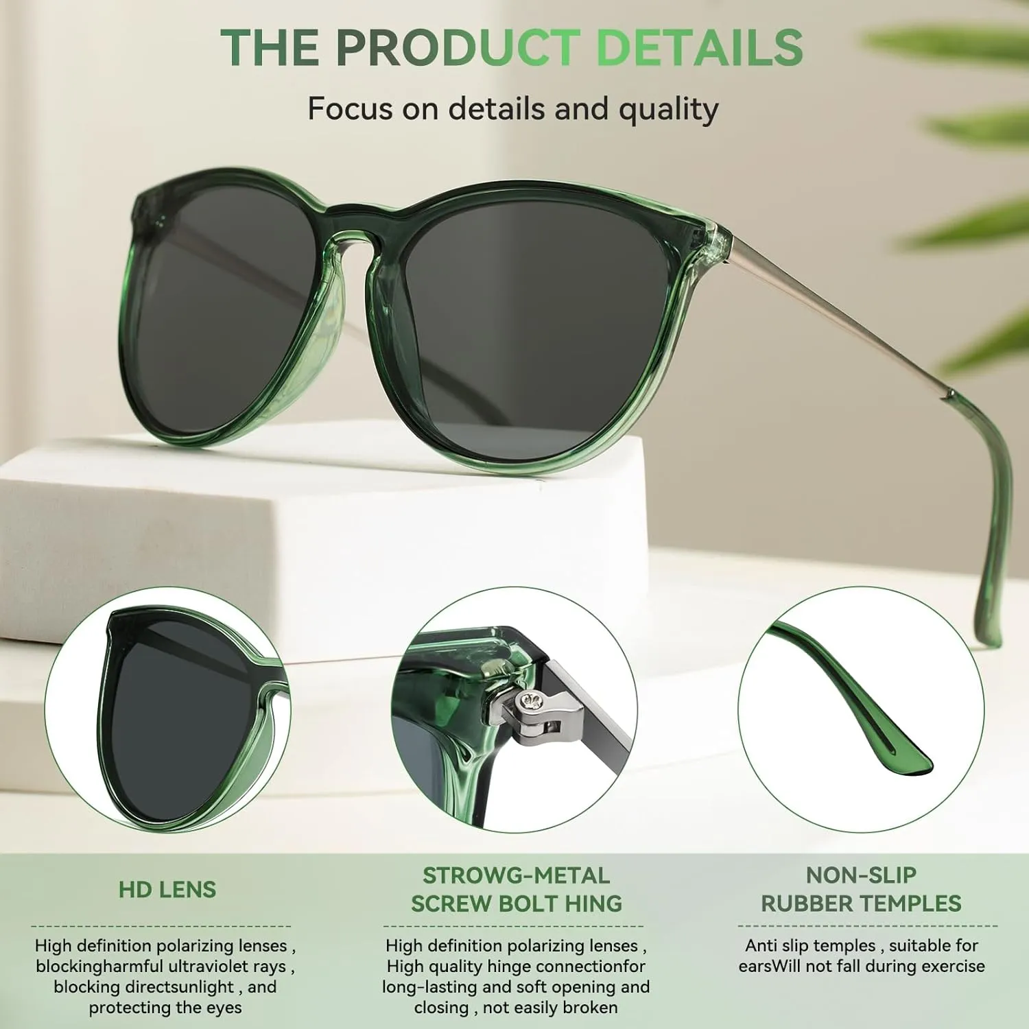 Dollger Oversized Trendy Sunglasses for Women, 100% UV Protection, Round Retro Sunglasses