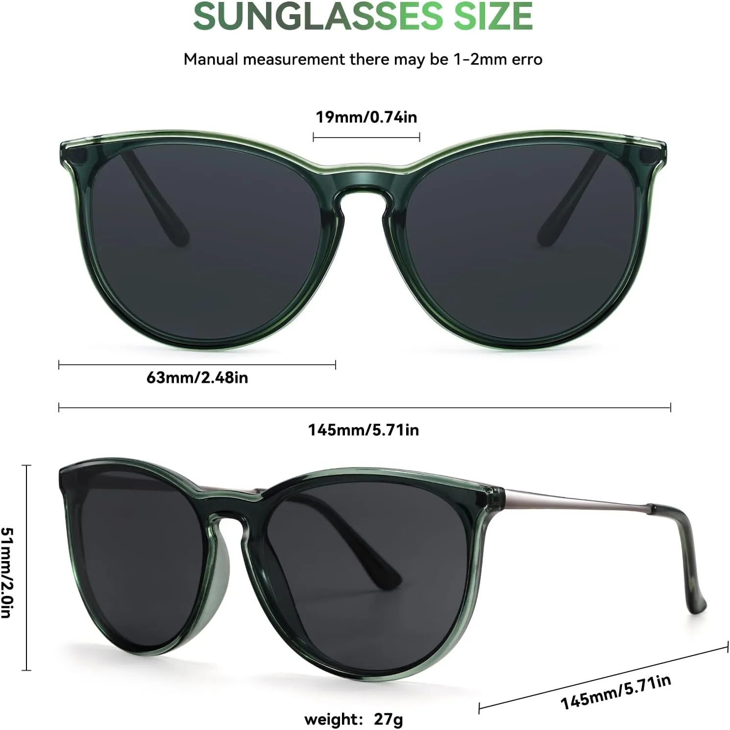 Dollger Oversized Trendy Sunglasses for Women, 100% UV Protection, Round Retro Sunglasses