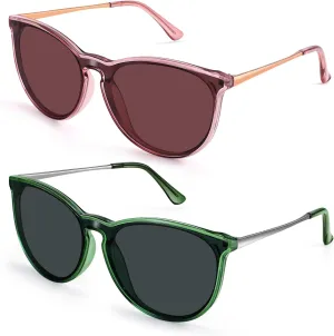 Dollger Oversized Trendy Sunglasses for Women, 100% UV Protection, Round Retro Sunglasses