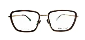 Dream Fever K020 Brown Tortoise Gold Fashion Eyeglasses