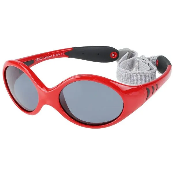 Duco Baby Sunglasses for Baby & Toddler, Strap and Case Included, Ages 0-3 years