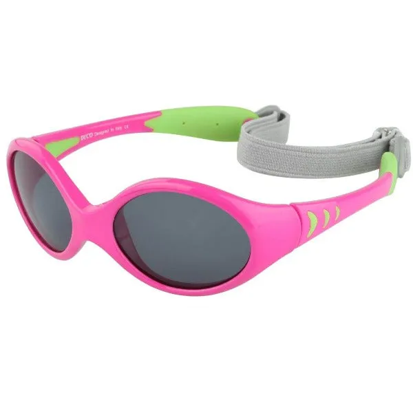 Duco Baby Sunglasses for Baby & Toddler, Strap and Case Included, Ages 0-3 years