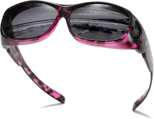 DUCO Fit Over Sunglasses Wraparound Sunglasses for Men Women Polarized Wear Over Sun Glasses UV Protection DC8965
