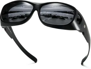 DUCO Fit Over Sunglasses Wraparound Sunglasses for Men Women Polarized Wear Over Sun Glasses UV Protection DC8965