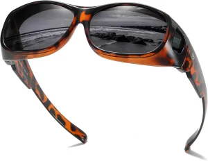DUCO Fit Over Sunglasses Wraparound Sunglasses for Men Women Polarized Wear Over Sun Glasses UV Protection DC8965