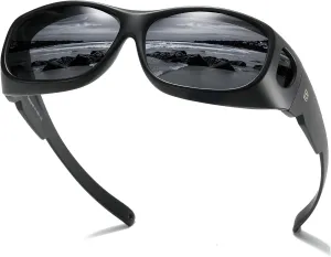 DUCO Fit Over Sunglasses Wraparound Sunglasses for Men Women Polarized Wear Over Sun Glasses UV Protection DC8965