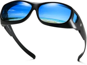 DUCO Fit Over Sunglasses Wraparound Sunglasses for Men Women Polarized Wear Over Sun Glasses UV Protection DC8965
