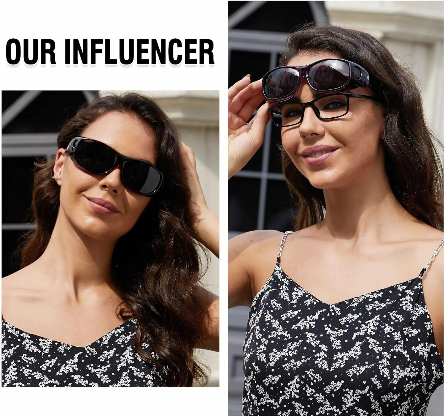 DUCO Fit Over Sunglasses Wraparound Sunglasses for Men Women Polarized Wear Over Sun Glasses UV Protection DC8965