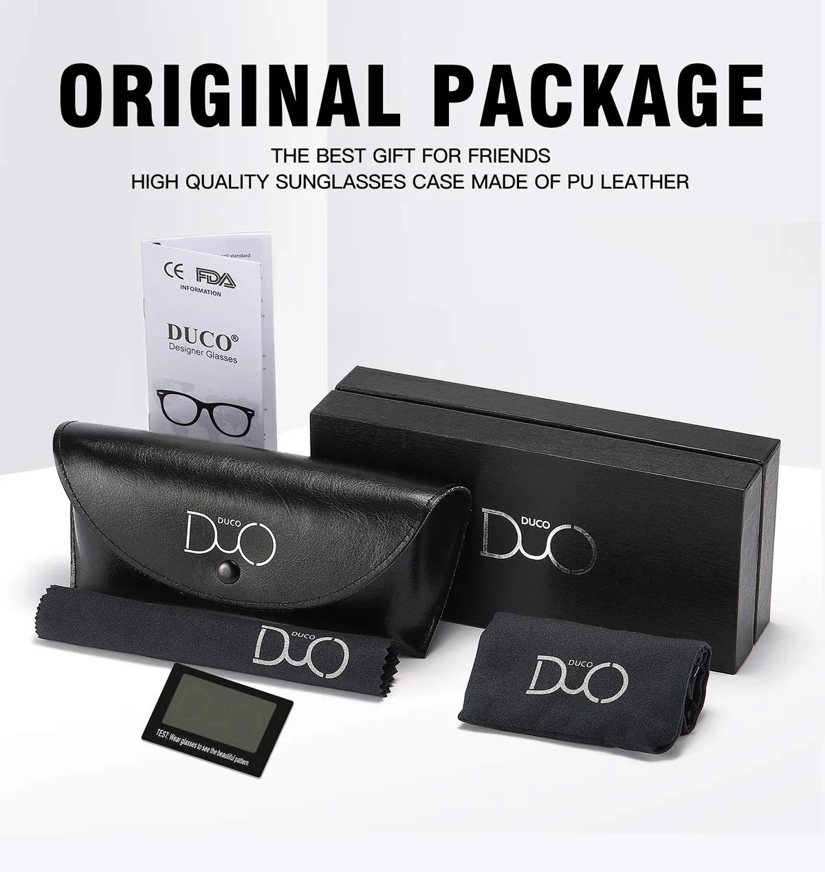 DUCO Men's Metal Classic Driving Polarized Sunglasses 3029H