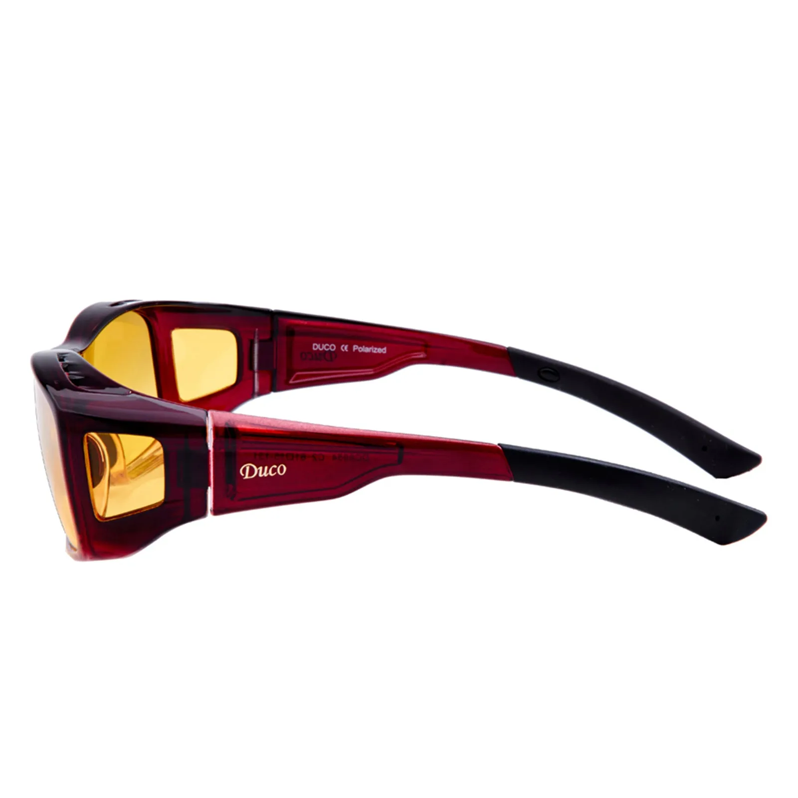 Duco Night Vision Glasses for Driving at Dusk Rainy Day Anti Glare Fit Over Wrap Around Eyewear Glasses UV400 Polarized