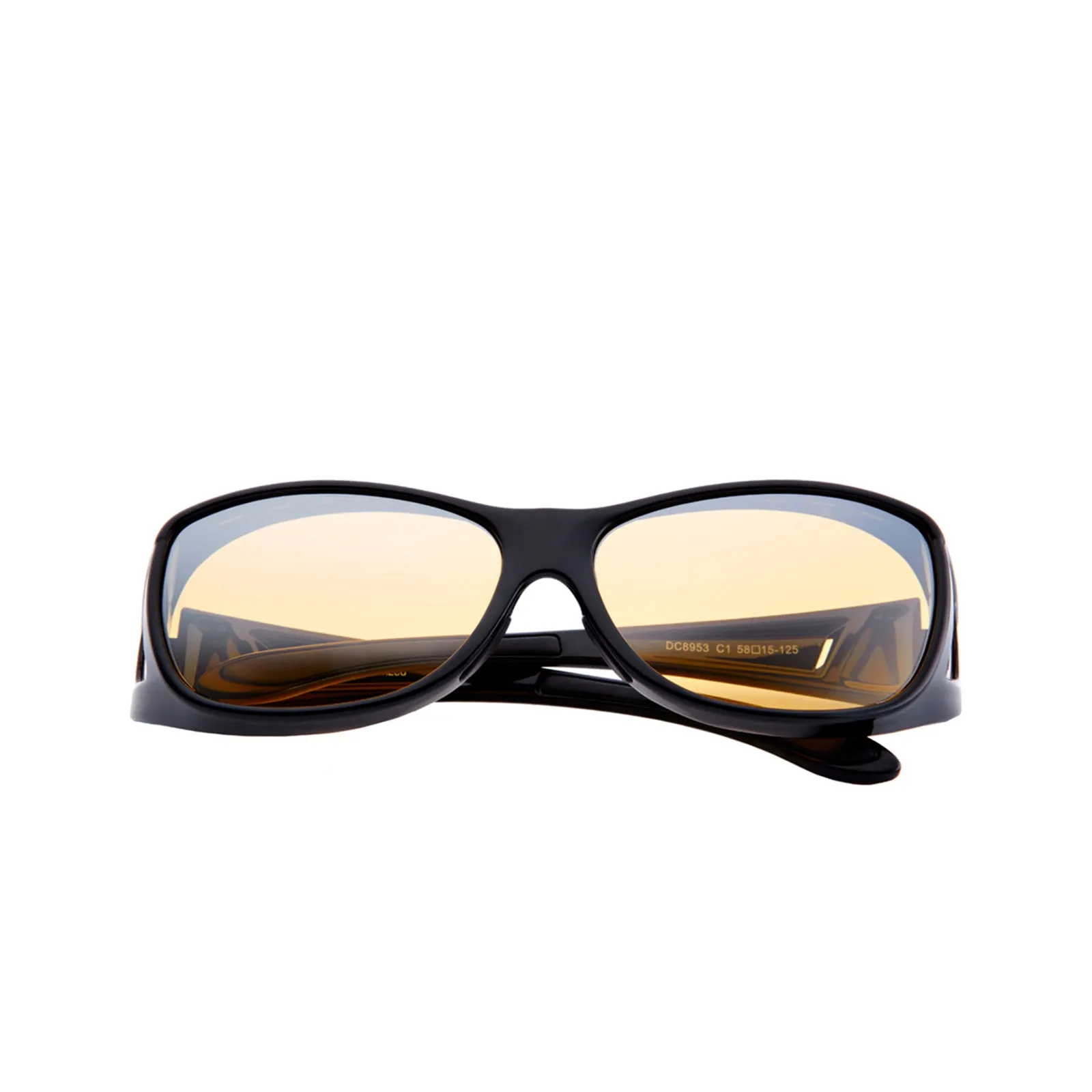Duco Night Vision Glasses for Driving at Dusk Rainy Day Anti Glare Fit Over Wrap Around Eyewear Glasses UV400 Polarized
