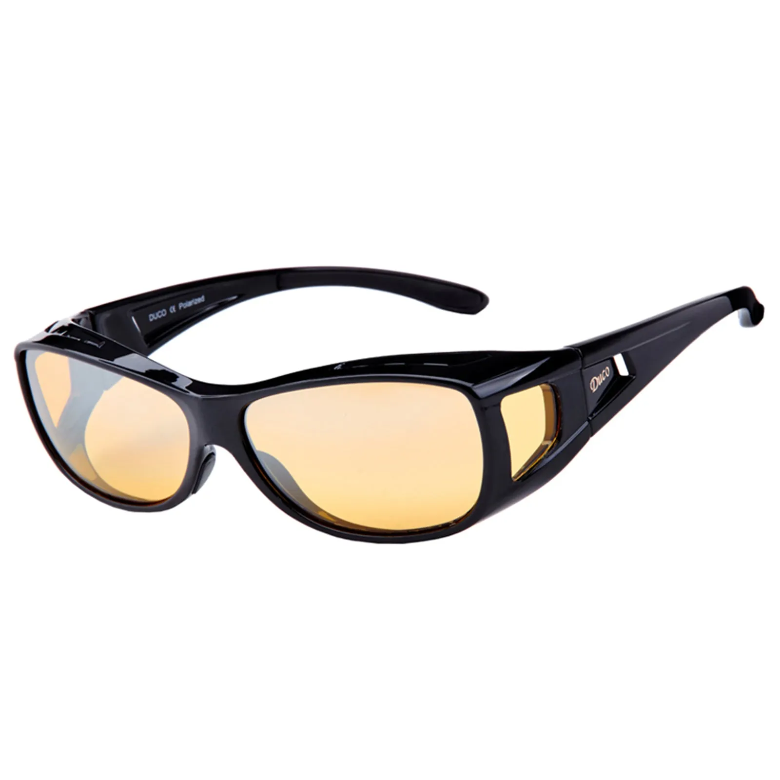 Duco Night Vision Glasses for Driving at Dusk Rainy Day Anti Glare Fit Over Wrap Around Eyewear Glasses UV400 Polarized