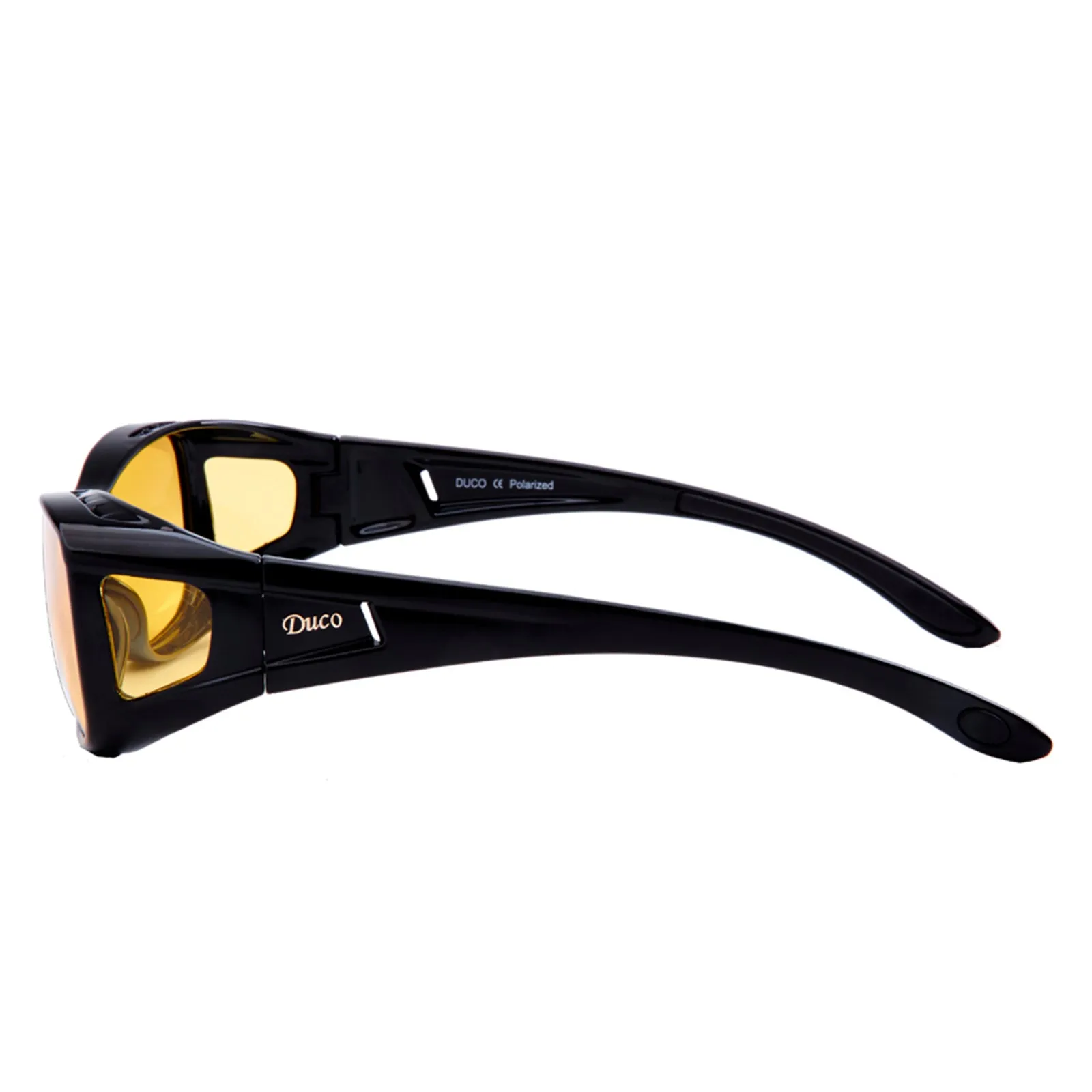Duco Night Vision Glasses for Driving at Dusk Rainy Day Anti Glare Fit Over Wrap Around Eyewear Glasses UV400 Polarized